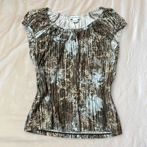 vintage 00s y2k patterned blouse